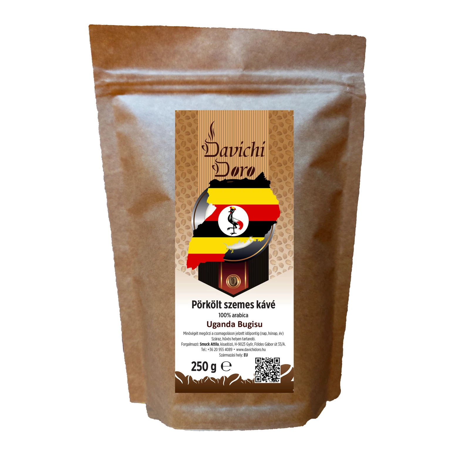 Davichi Doro Uganda Bugisu 100% arabica szemes kávé 250g