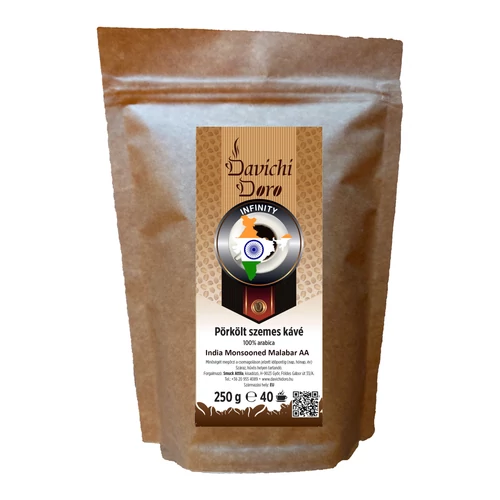 Davichi Doro India Monsooned Malabar AA 100% Arabica szemes kávé 250g